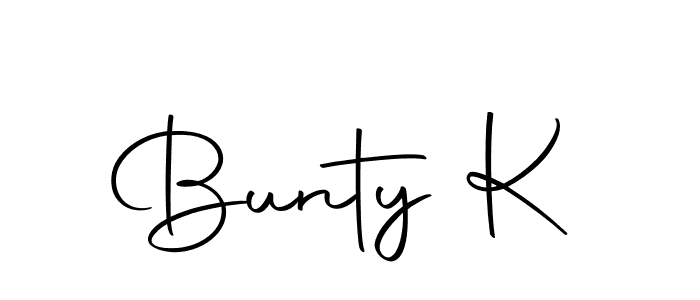 Create a beautiful signature design for name Bunty K. With this signature (Autography-DOLnW) fonts, you can make a handwritten signature for free. Bunty K signature style 10 images and pictures png
