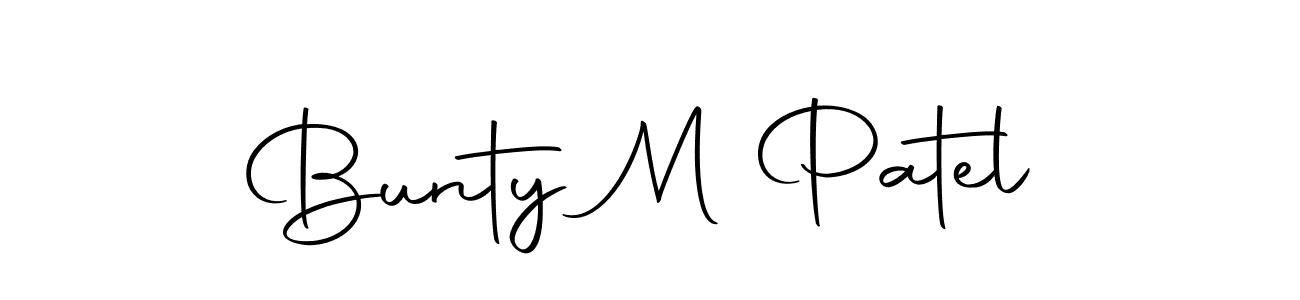 Make a beautiful signature design for name Bunty M Patel. With this signature (Autography-DOLnW) style, you can create a handwritten signature for free. Bunty M Patel signature style 10 images and pictures png