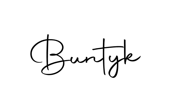 How to make Buntyk name signature. Use Autography-DOLnW style for creating short signs online. This is the latest handwritten sign. Buntyk signature style 10 images and pictures png