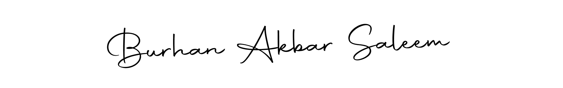 How to make Burhan Akbar Saleem name signature. Use Autography-DOLnW style for creating short signs online. This is the latest handwritten sign. Burhan Akbar Saleem signature style 10 images and pictures png