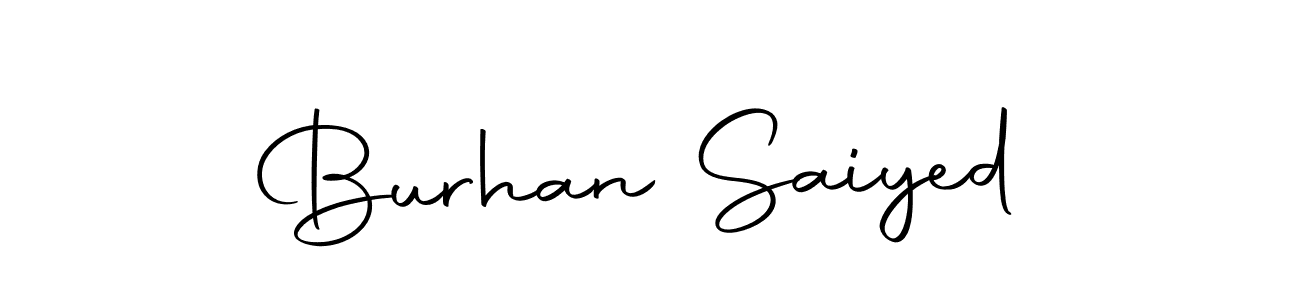 Create a beautiful signature design for name Burhan Saiyed. With this signature (Autography-DOLnW) fonts, you can make a handwritten signature for free. Burhan Saiyed signature style 10 images and pictures png