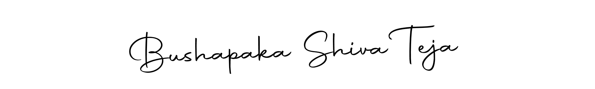 How to make Bushapaka Shiva Teja name signature. Use Autography-DOLnW style for creating short signs online. This is the latest handwritten sign. Bushapaka Shiva Teja signature style 10 images and pictures png
