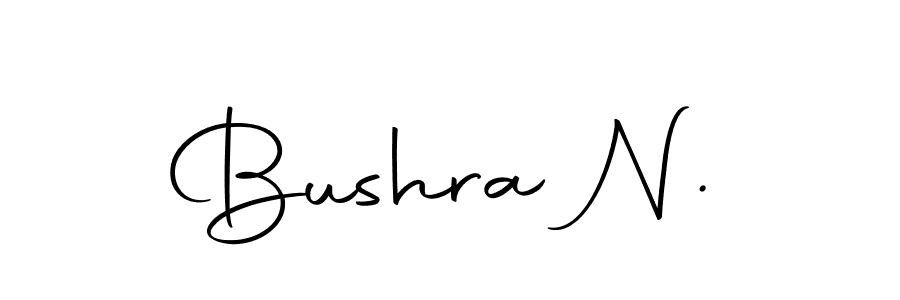 The best way (Autography-DOLnW) to make a short signature is to pick only two or three words in your name. The name Bushra N. include a total of six letters. For converting this name. Bushra N. signature style 10 images and pictures png