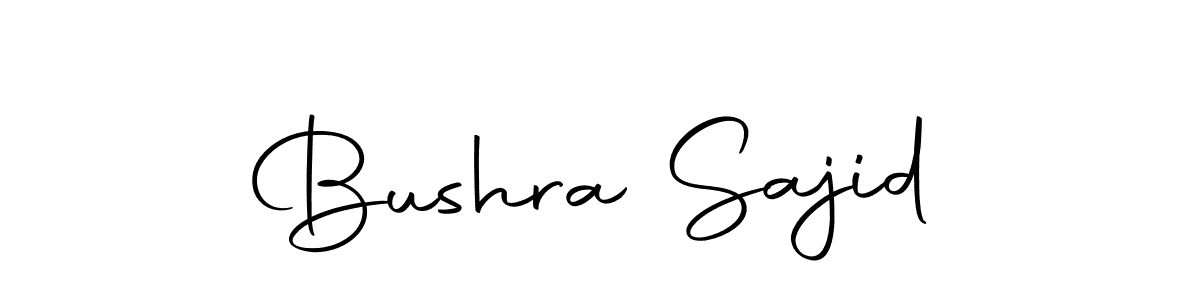 Create a beautiful signature design for name Bushra Sajid. With this signature (Autography-DOLnW) fonts, you can make a handwritten signature for free. Bushra Sajid signature style 10 images and pictures png