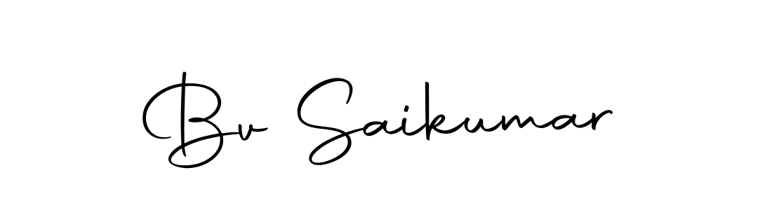 You should practise on your own different ways (Autography-DOLnW) to write your name (Bv Saikumar) in signature. don't let someone else do it for you. Bv Saikumar signature style 10 images and pictures png