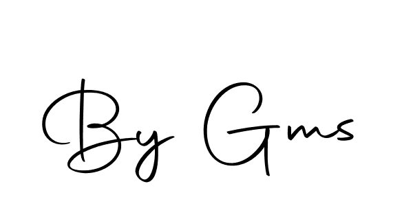 Design your own signature with our free online signature maker. With this signature software, you can create a handwritten (Autography-DOLnW) signature for name By Gms. By Gms signature style 10 images and pictures png