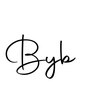 Design your own signature with our free online signature maker. With this signature software, you can create a handwritten (Autography-DOLnW) signature for name Byb. Byb signature style 10 images and pictures png