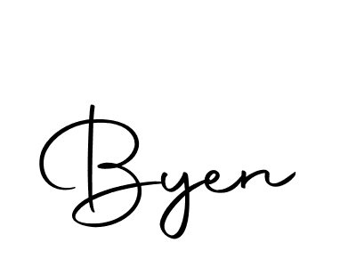 How to make Byen signature? Autography-DOLnW is a professional autograph style. Create handwritten signature for Byen name. Byen signature style 10 images and pictures png