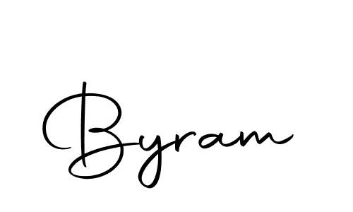 Create a beautiful signature design for name Byram. With this signature (Autography-DOLnW) fonts, you can make a handwritten signature for free. Byram signature style 10 images and pictures png