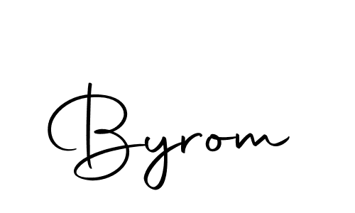 Use a signature maker to create a handwritten signature online. With this signature software, you can design (Autography-DOLnW) your own signature for name Byrom. Byrom signature style 10 images and pictures png