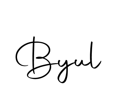 Byul stylish signature style. Best Handwritten Sign (Autography-DOLnW) for my name. Handwritten Signature Collection Ideas for my name Byul. Byul signature style 10 images and pictures png