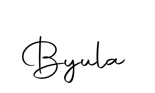 Design your own signature with our free online signature maker. With this signature software, you can create a handwritten (Autography-DOLnW) signature for name Byula. Byula signature style 10 images and pictures png