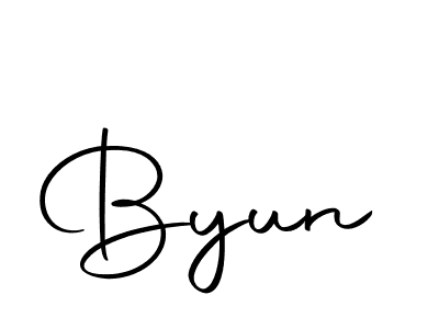 Use a signature maker to create a handwritten signature online. With this signature software, you can design (Autography-DOLnW) your own signature for name Byun. Byun signature style 10 images and pictures png