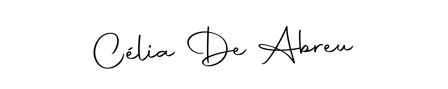 How to make Célia De Abreu name signature. Use Autography-DOLnW style for creating short signs online. This is the latest handwritten sign. Célia De Abreu signature style 10 images and pictures png