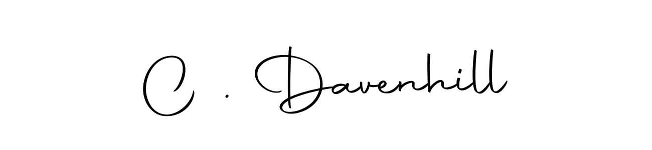 How to make C . Davenhill name signature. Use Autography-DOLnW style for creating short signs online. This is the latest handwritten sign. C . Davenhill signature style 10 images and pictures png