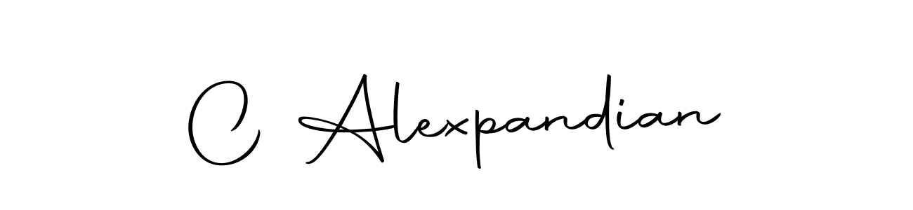Use a signature maker to create a handwritten signature online. With this signature software, you can design (Autography-DOLnW) your own signature for name C Alexpandian. C Alexpandian signature style 10 images and pictures png