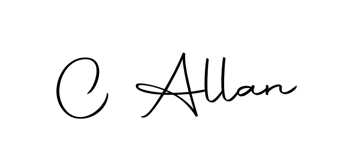 You should practise on your own different ways (Autography-DOLnW) to write your name (C Allan) in signature. don't let someone else do it for you. C Allan signature style 10 images and pictures png