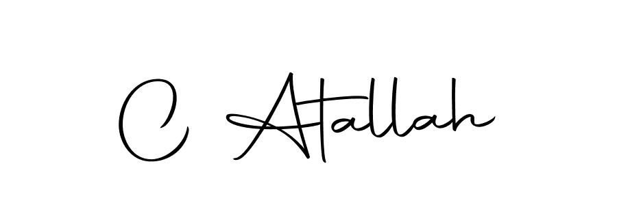 Create a beautiful signature design for name C Atallah. With this signature (Autography-DOLnW) fonts, you can make a handwritten signature for free. C Atallah signature style 10 images and pictures png