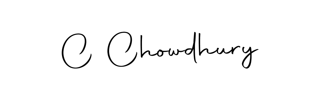 How to make C Chowdhury name signature. Use Autography-DOLnW style for creating short signs online. This is the latest handwritten sign. C Chowdhury signature style 10 images and pictures png