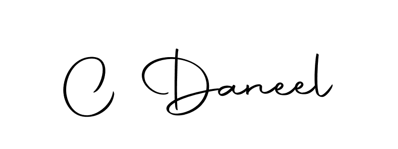 How to make C Daneel name signature. Use Autography-DOLnW style for creating short signs online. This is the latest handwritten sign. C Daneel signature style 10 images and pictures png