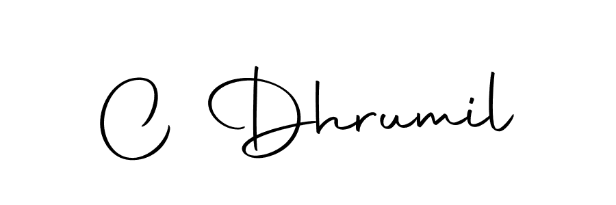 Make a beautiful signature design for name C Dhrumil. With this signature (Autography-DOLnW) style, you can create a handwritten signature for free. C Dhrumil signature style 10 images and pictures png