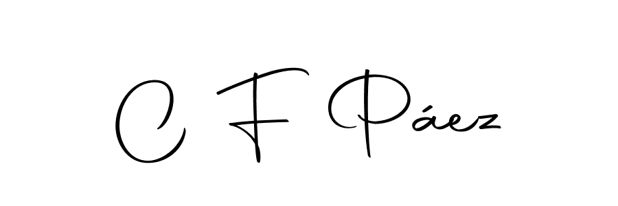 You should practise on your own different ways (Autography-DOLnW) to write your name (C F Páez) in signature. don't let someone else do it for you. C F Páez signature style 10 images and pictures png