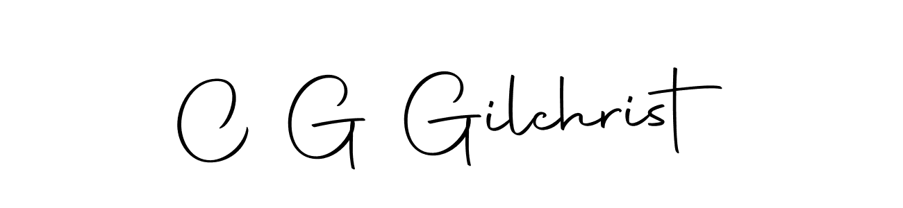 How to make C G Gilchrist name signature. Use Autography-DOLnW style for creating short signs online. This is the latest handwritten sign. C G Gilchrist signature style 10 images and pictures png