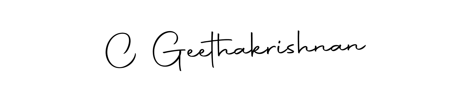 Use a signature maker to create a handwritten signature online. With this signature software, you can design (Autography-DOLnW) your own signature for name C Geethakrishnan. C Geethakrishnan signature style 10 images and pictures png