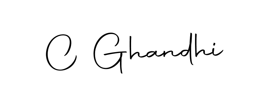 Make a beautiful signature design for name C Ghandhi. With this signature (Autography-DOLnW) style, you can create a handwritten signature for free. C Ghandhi signature style 10 images and pictures png