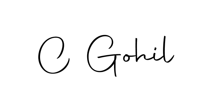 Create a beautiful signature design for name C Gohil. With this signature (Autography-DOLnW) fonts, you can make a handwritten signature for free. C Gohil signature style 10 images and pictures png