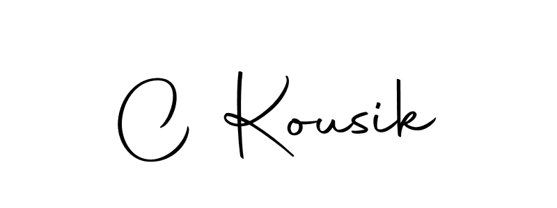 How to make C Kousik name signature. Use Autography-DOLnW style for creating short signs online. This is the latest handwritten sign. C Kousik signature style 10 images and pictures png