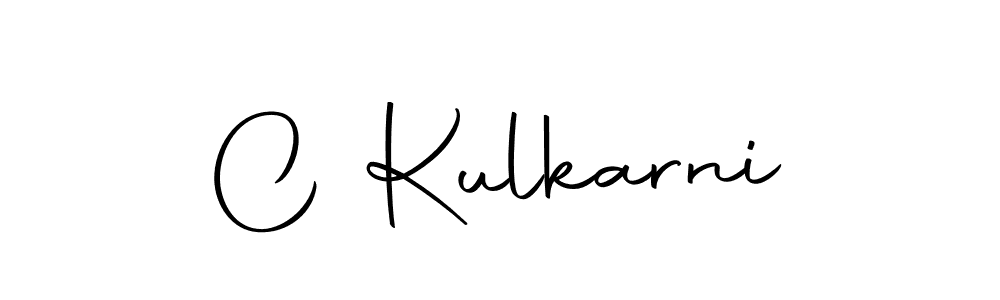 You should practise on your own different ways (Autography-DOLnW) to write your name (C Kulkarni) in signature. don't let someone else do it for you. C Kulkarni signature style 10 images and pictures png