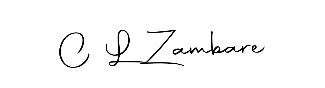 C L Zambare stylish signature style. Best Handwritten Sign (Autography-DOLnW) for my name. Handwritten Signature Collection Ideas for my name C L Zambare. C L Zambare signature style 10 images and pictures png