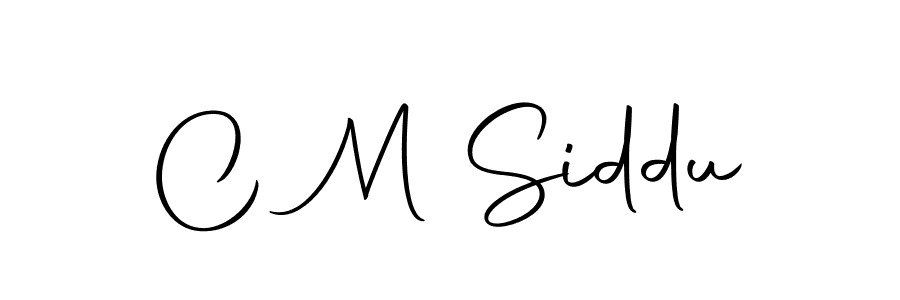 Create a beautiful signature design for name C M Siddu. With this signature (Autography-DOLnW) fonts, you can make a handwritten signature for free. C M Siddu signature style 10 images and pictures png