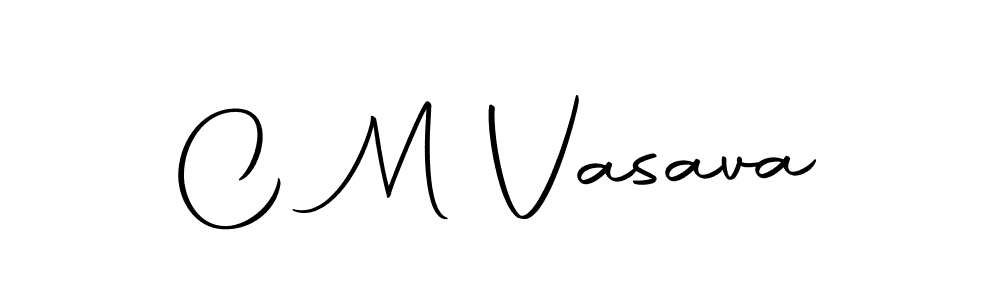 How to make C M Vasava name signature. Use Autography-DOLnW style for creating short signs online. This is the latest handwritten sign. C M Vasava signature style 10 images and pictures png