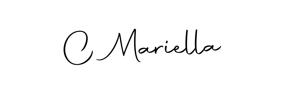 How to make C Mariella name signature. Use Autography-DOLnW style for creating short signs online. This is the latest handwritten sign. C Mariella signature style 10 images and pictures png