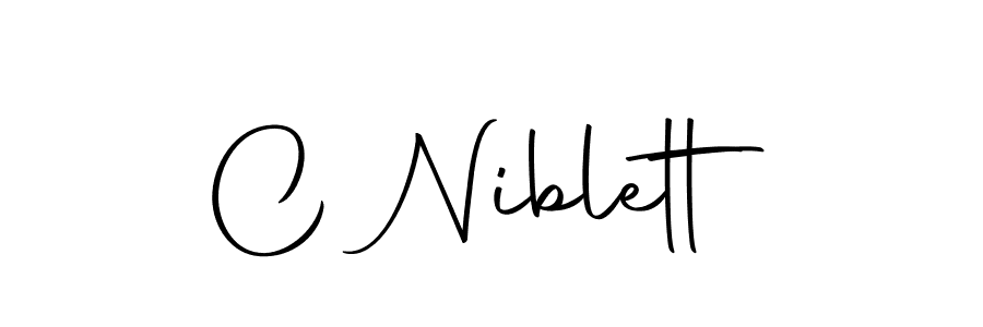 You should practise on your own different ways (Autography-DOLnW) to write your name (C Niblett) in signature. don't let someone else do it for you. C Niblett signature style 10 images and pictures png