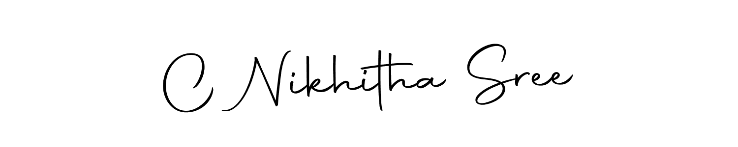 The best way (Autography-DOLnW) to make a short signature is to pick only two or three words in your name. The name C Nikhitha Sree include a total of six letters. For converting this name. C Nikhitha Sree signature style 10 images and pictures png