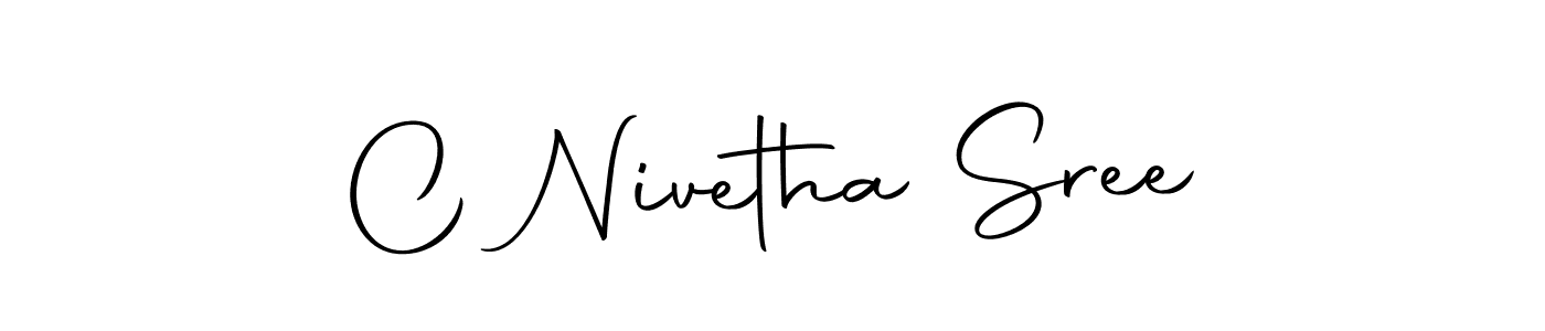 Use a signature maker to create a handwritten signature online. With this signature software, you can design (Autography-DOLnW) your own signature for name C Nivetha Sree. C Nivetha Sree signature style 10 images and pictures png