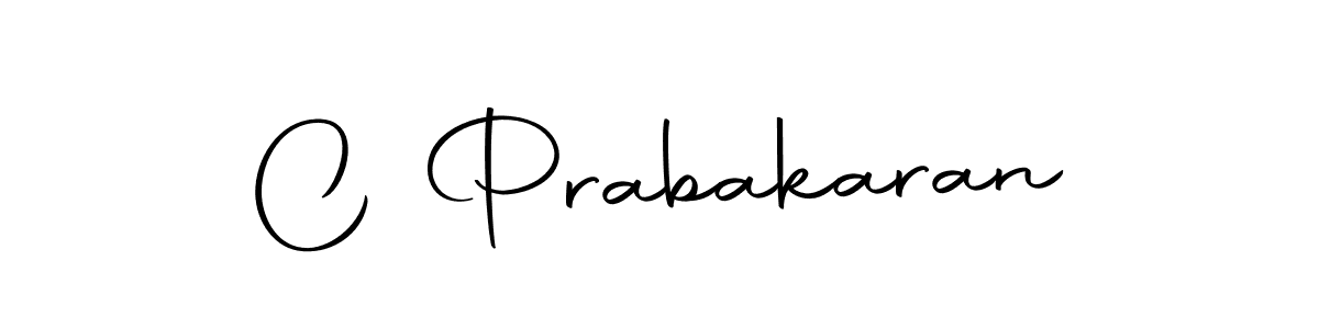 How to make C Prabakaran name signature. Use Autography-DOLnW style for creating short signs online. This is the latest handwritten sign. C Prabakaran signature style 10 images and pictures png