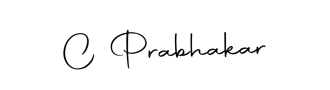 Use a signature maker to create a handwritten signature online. With this signature software, you can design (Autography-DOLnW) your own signature for name C Prabhakar. C Prabhakar signature style 10 images and pictures png