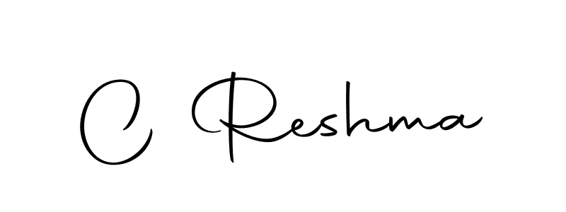 Make a beautiful signature design for name C Reshma. Use this online signature maker to create a handwritten signature for free. C Reshma signature style 10 images and pictures png