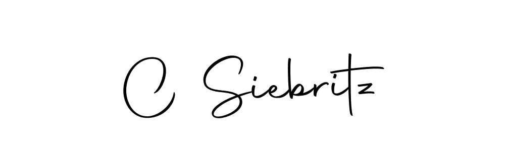 if you are searching for the best signature style for your name C Siebritz. so please give up your signature search. here we have designed multiple signature styles  using Autography-DOLnW. C Siebritz signature style 10 images and pictures png