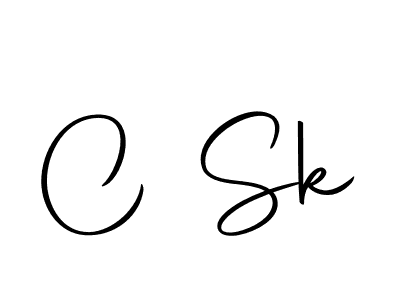The best way (Autography-DOLnW) to make a short signature is to pick only two or three words in your name. The name C Sk include a total of six letters. For converting this name. C Sk signature style 10 images and pictures png