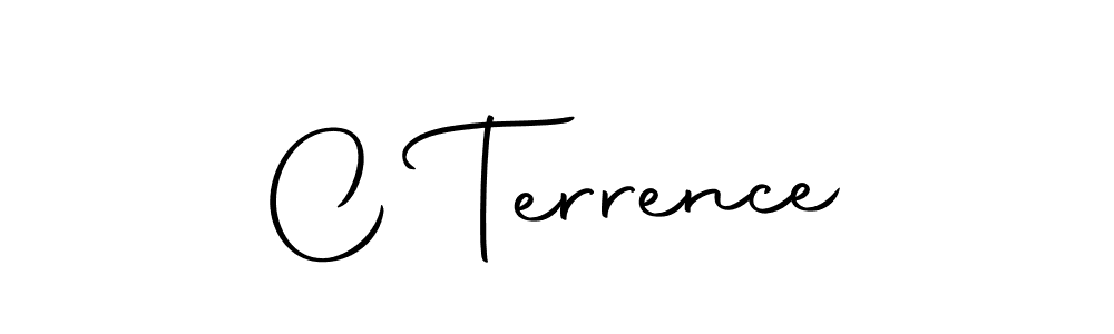 How to make C Terrence name signature. Use Autography-DOLnW style for creating short signs online. This is the latest handwritten sign. C Terrence signature style 10 images and pictures png