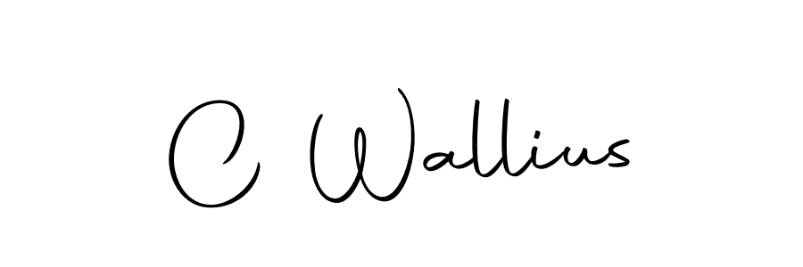 How to make C Wallius name signature. Use Autography-DOLnW style for creating short signs online. This is the latest handwritten sign. C Wallius signature style 10 images and pictures png