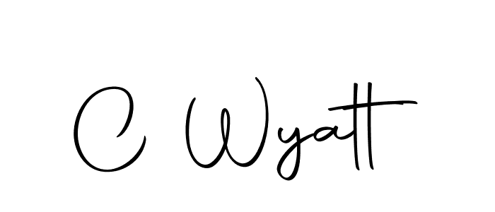 How to make C Wyatt signature? Autography-DOLnW is a professional autograph style. Create handwritten signature for C Wyatt name. C Wyatt signature style 10 images and pictures png