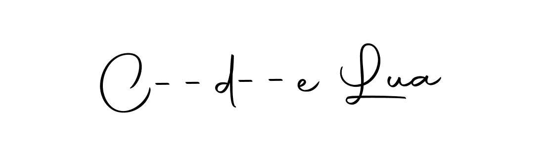 Also we have C--d--e Lua name is the best signature style. Create professional handwritten signature collection using Autography-DOLnW autograph style. C--d--e Lua signature style 10 images and pictures png