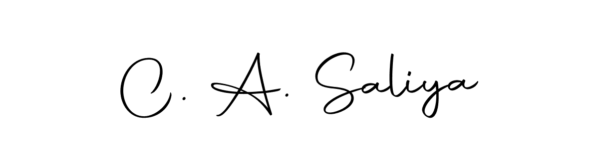 You should practise on your own different ways (Autography-DOLnW) to write your name (C. A. Saliya) in signature. don't let someone else do it for you. C. A. Saliya signature style 10 images and pictures png