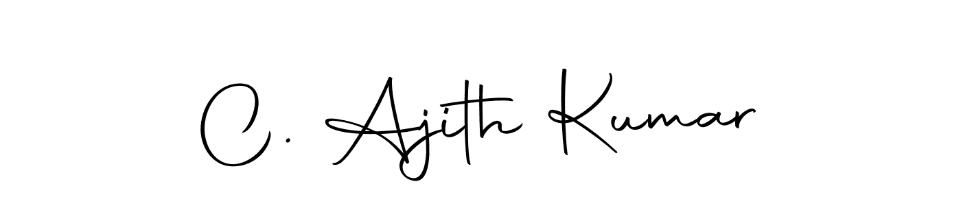 Use a signature maker to create a handwritten signature online. With this signature software, you can design (Autography-DOLnW) your own signature for name C. Ajith Kumar. C. Ajith Kumar signature style 10 images and pictures png